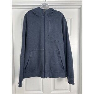 Lululemon Men’s Blue City Sweat Hoodie  XXL Full Zip Sweatshirt Jacket Read